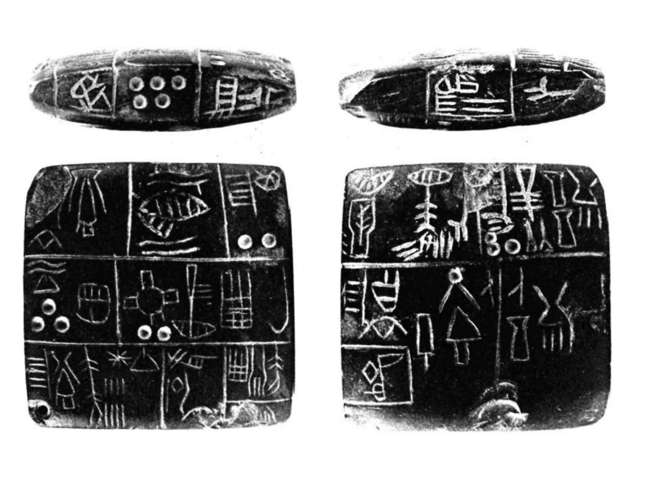 The Kish Tablet, an early example of proto-writing using pictograms to convey meaning